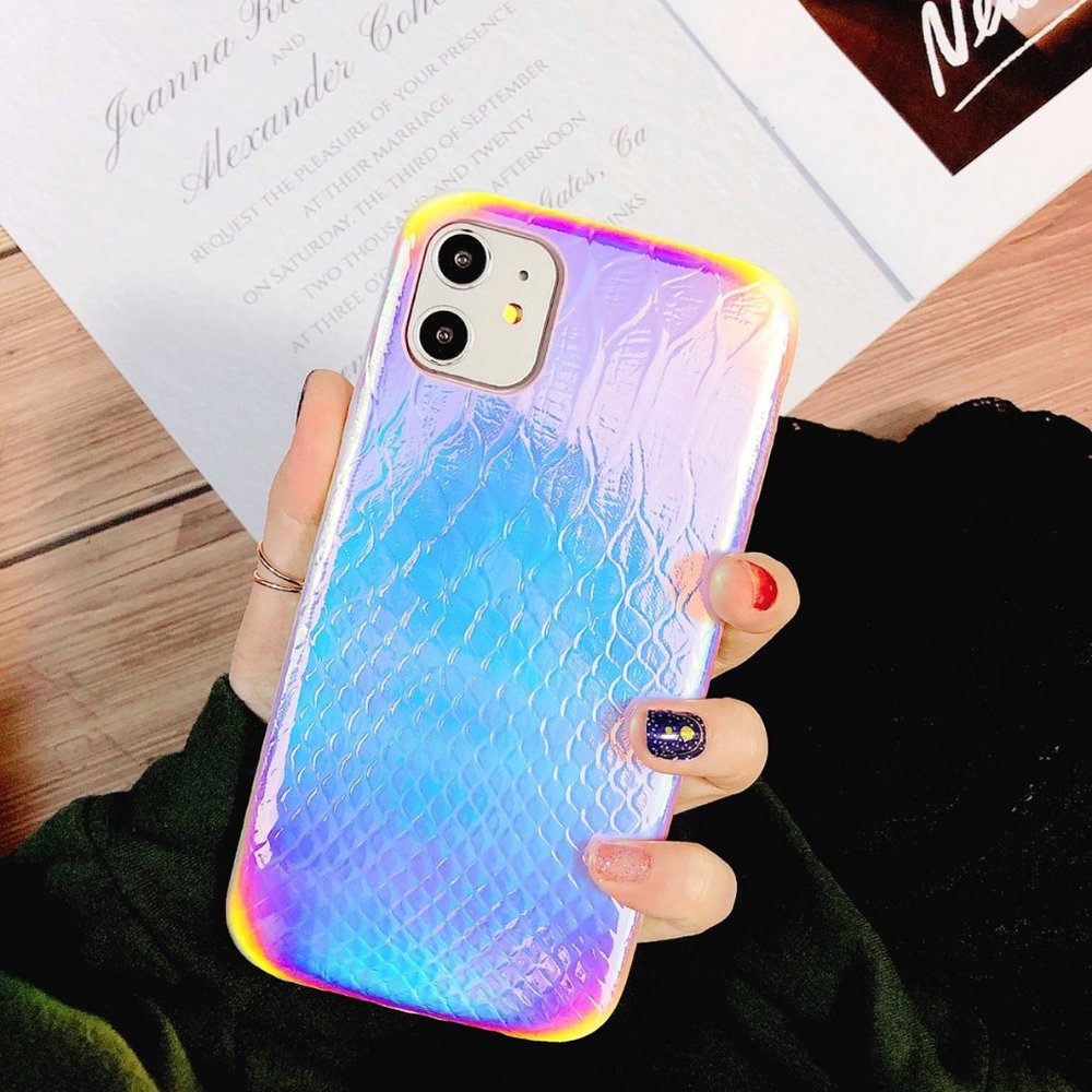 iPhone Purple Iridescence Crocodile Case